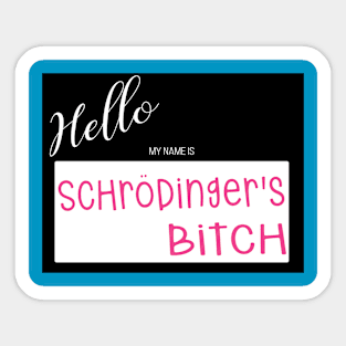 Schrodinger's NameTag Sticker